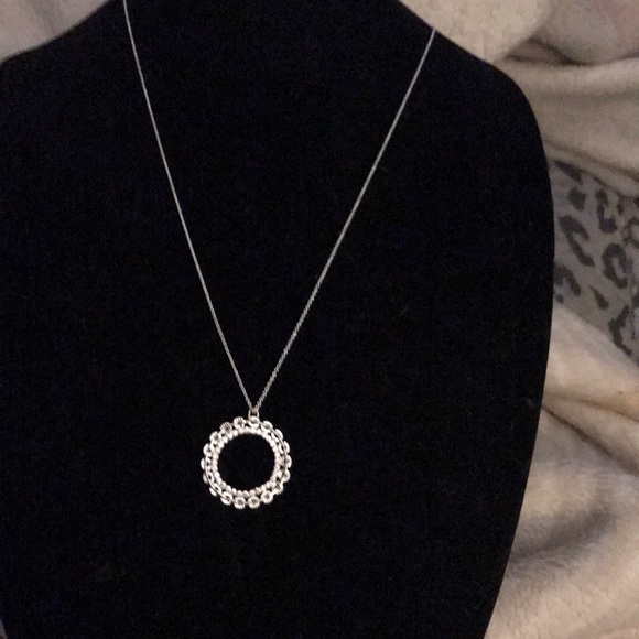 Lc Lauren Conrad silver necklace w/ circle design